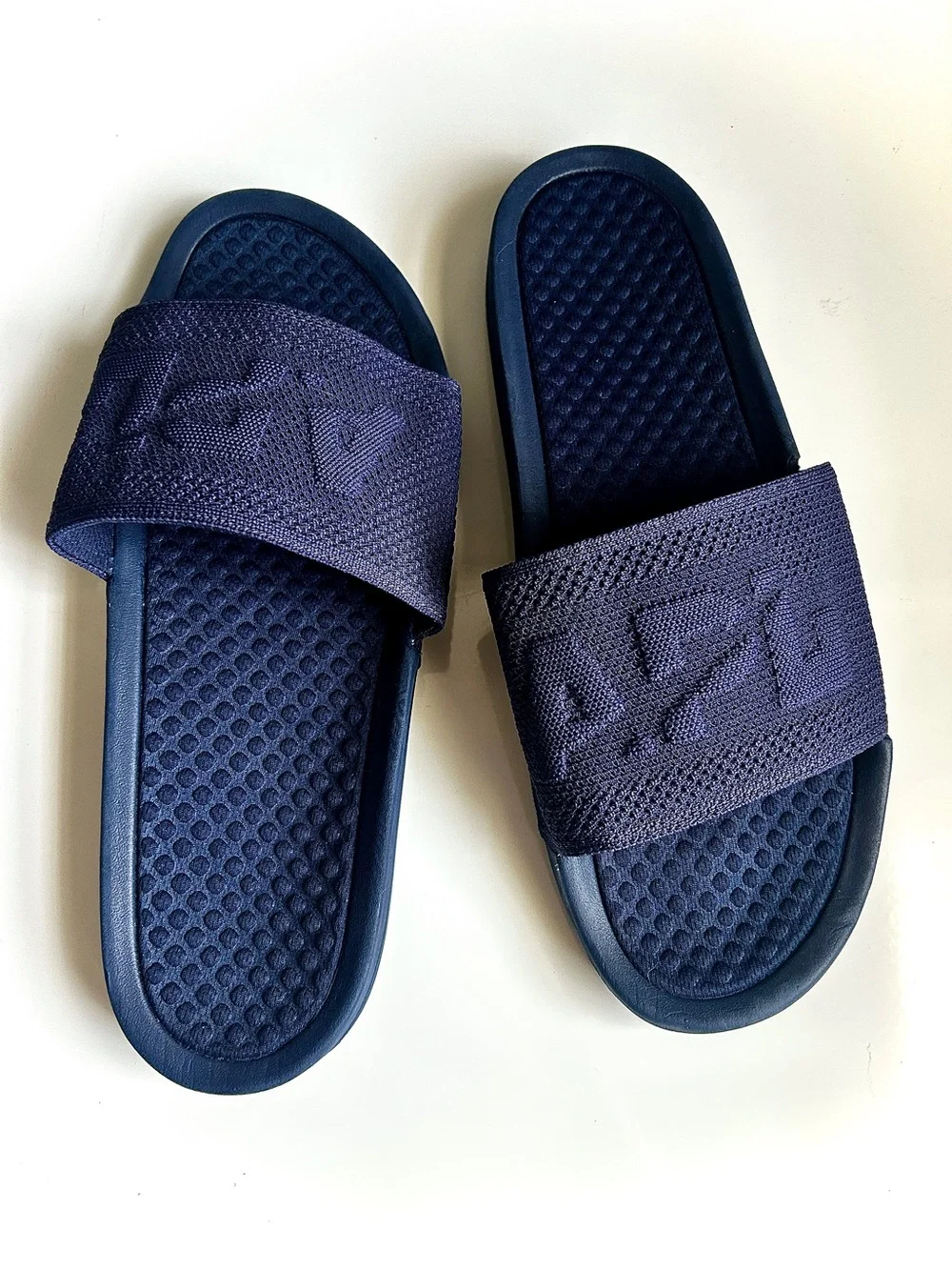 APL Big Logo TechLoom Slides Sandal Navy Blue 11 NWOB
